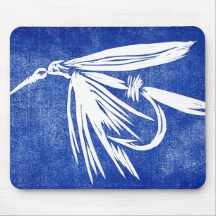 "Wet Fly - Blue" Classic Trout Fly Mousepad