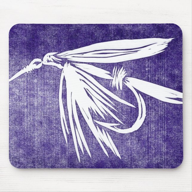 "Wet Fly - Purple" Classic Trout Fly Mousepad (Front)