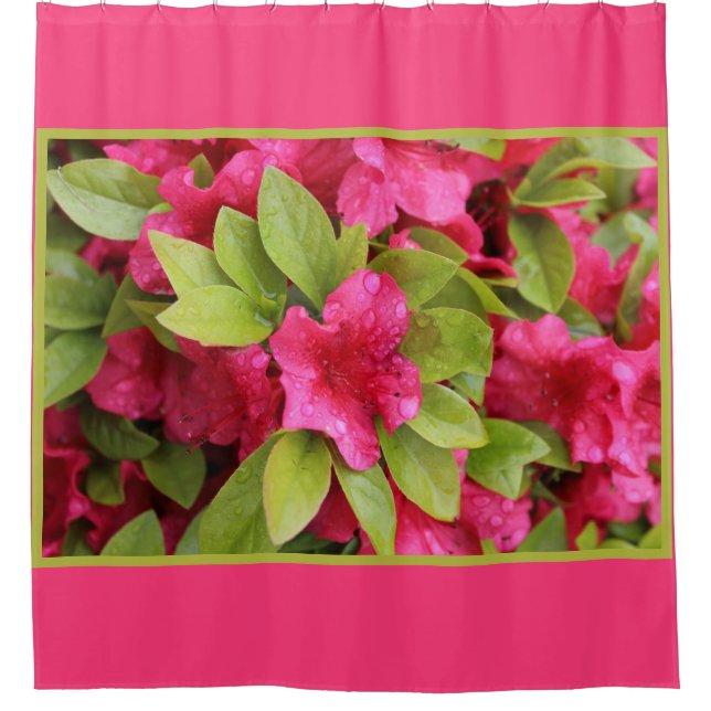 Wet Fuchsia Azalea Shower Curtain (Front)