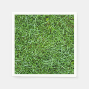 wet green grass napkin
