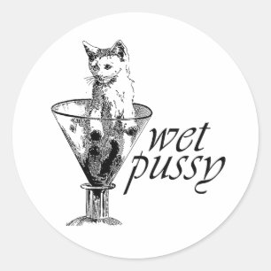 Wet Kitty Classic Round Sticker