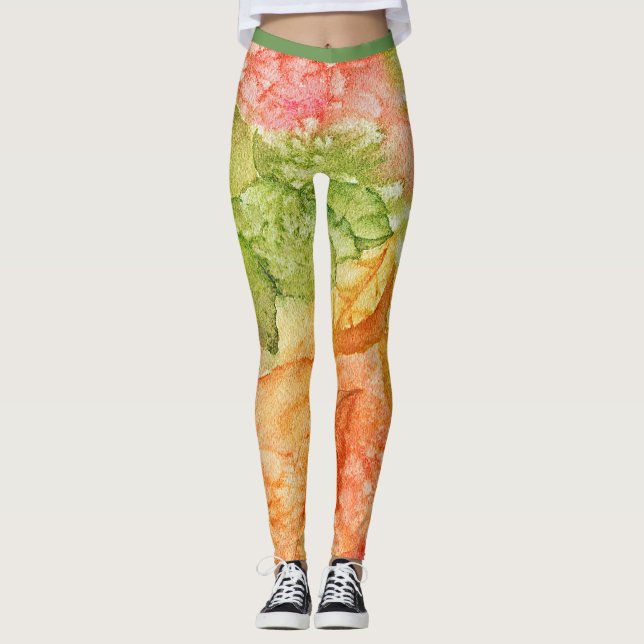 Wet Leaves of Autumn Leggings (Front)