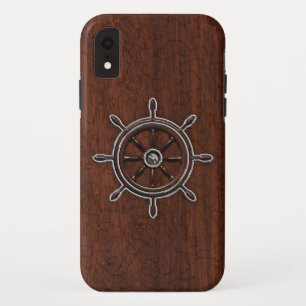 Wet Nautical Mahogany Anchor Steel Case-Mate iPhone Case
