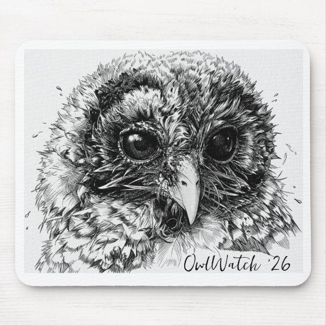 Wet Owlet Mouse Pad (Front)