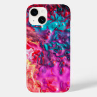 Wet paint colourful abstract art palette pink blue
