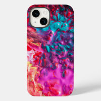 Wet paint colourful abstract art palette pink blue