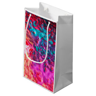 Wet paint colourful abstract art palette small gift bag