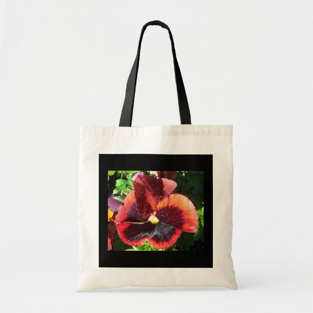 Wet Pansy Tote Bag (Front)