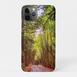 Wet Road Through Green Trees in Humboldt Autumn Case-Mate iPhone Case