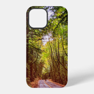 Wet Road Through Green Trees in Humboldt Autumn iPhone 12 Pro Case