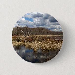 Wetland Cloudscape 6 Cm Round Badge