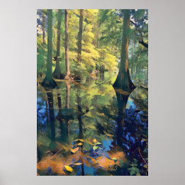 Wetland Reflections Art Poster