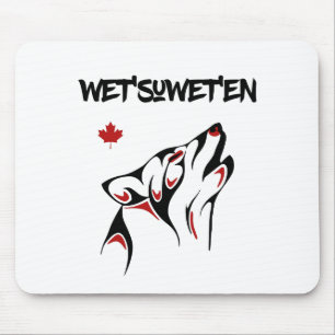Wet'suwet'en Howling Wolf Haida Style Tattoo Colou Mouse Pad