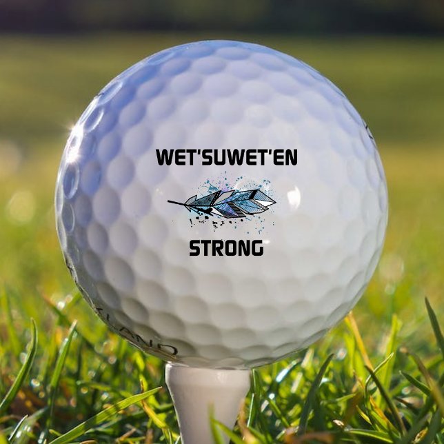 Wet'suwet'en Strong Horizontal Feather Color Golf Balls (Creator Uploaded)