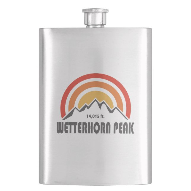 Wetterhorn Peak Hip Flask (Front)