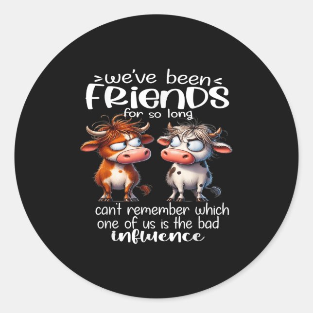 We've Been Friends For So Long Can't Remember Funn Classic Round Sticker (Front)