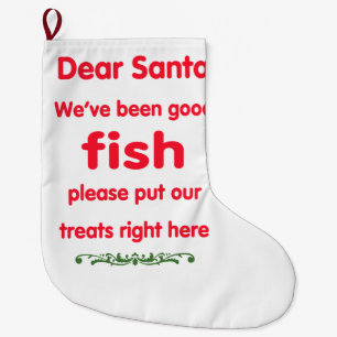 We've been good fish large christmas stocking