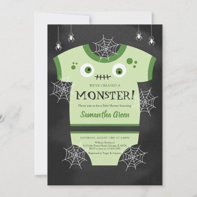 We've Created a Monster Baby Shower Invitation (Front)