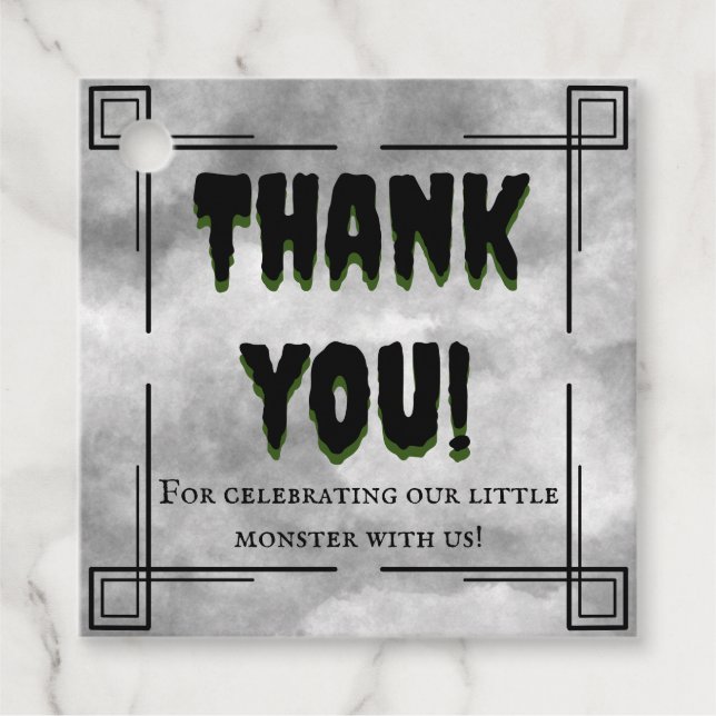 We've Created a Monster Favour Tags (Front)