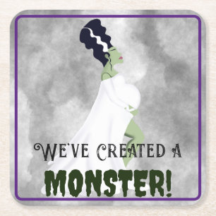 We've Created a Monster! Square Paper Coaster