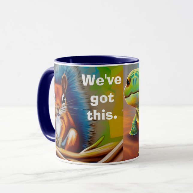 We've got this squirrel, turtle, spider 2 tone Mug (Front Left)