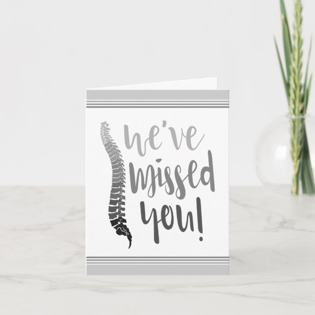 We've missed you | Chiropractic card (Front)