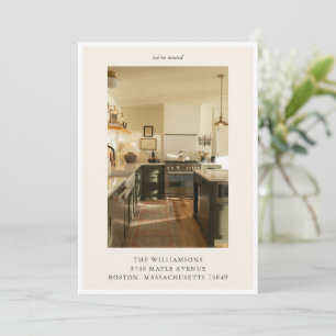 We've Moved 2 Photo Family New Home Simple Elegant Announcement