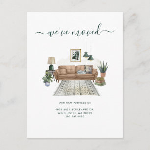 We've Moved Address Notice Chic Moving Announcement Postcard