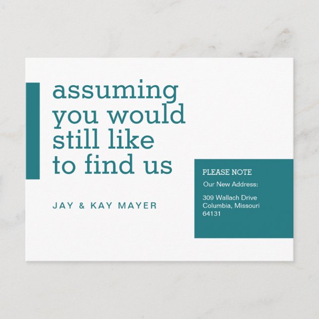 We've Moved Announcement (Front)