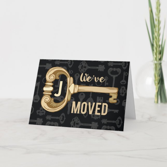 We've Moved Announcement, Customise Monogram Announcement (Front)