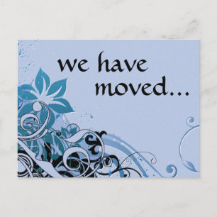 we've moved announcement postcard