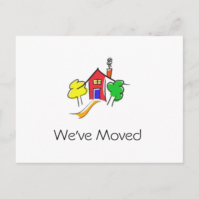 We've Moved Announcement Postcard (Front)