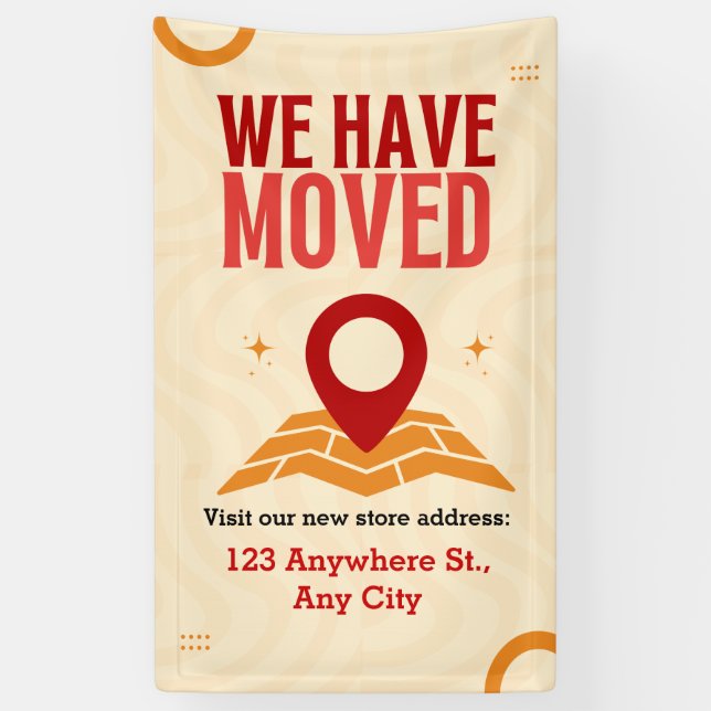 We've Moved Announcements Custom Moving Business Banner (Vertical)