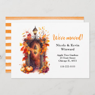 We've Moved Autumn Fall Pumpkins Door Announcement