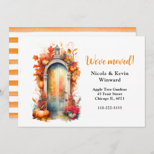 We've Moved Autumn Fall Pumpkins Door Announcement