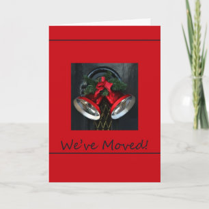 We've Moved - bells on door new address Holiday Card