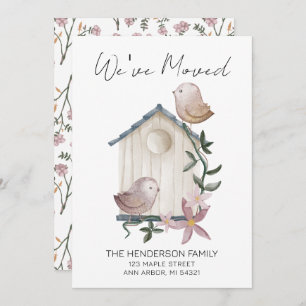 We've Moved Birdhouse New Home Moving Announcement