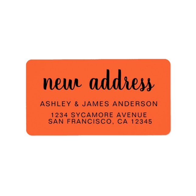 We've Moved Bright Yellow New Address label (Front)
