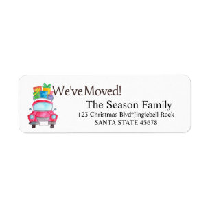 We've Moved Car and Christmas gifts