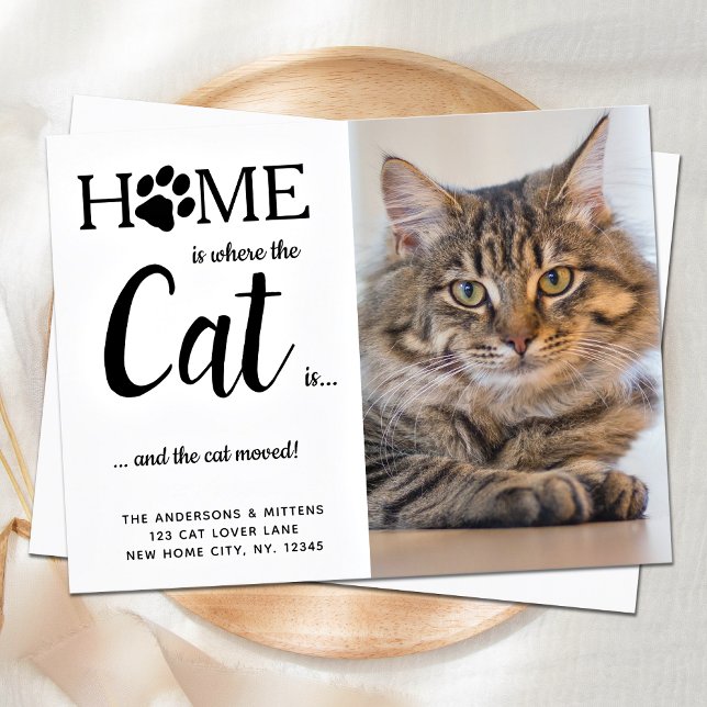 We've Moved Cat Photo New Address Pet Moving  Postcard (Creator Uploaded)