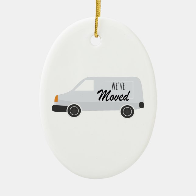 Weve Moved Ceramic Tree Decoration (Front)