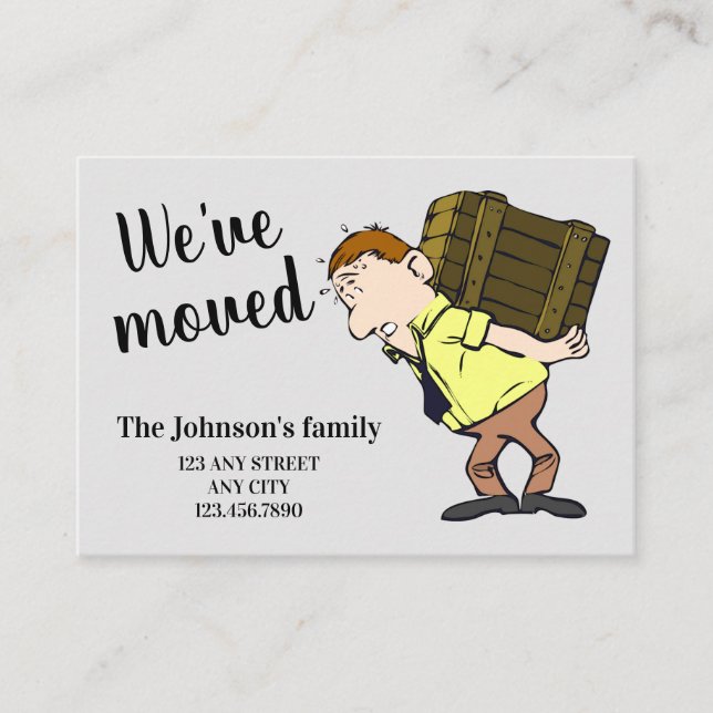 We've moved change of address announcement card (Front)