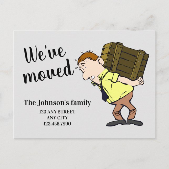 We've moved change of address announcement card (Front)