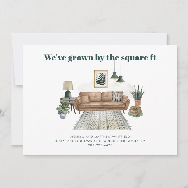 We've Moved Change of Address Boho Moving Announcement (Front)