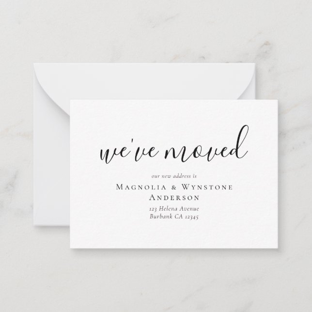 We've Moved Change of Address Insert Card (Front)