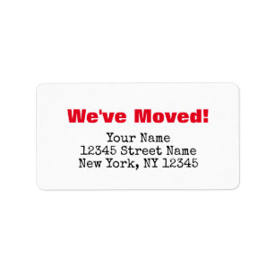 We've moved change of address labels for new home