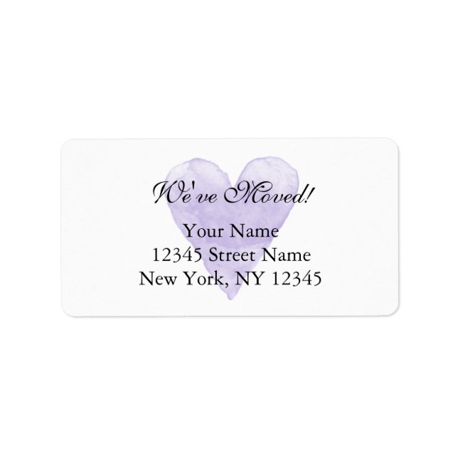 We've moved change of address labels for new home (Front)