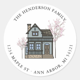 We've Moved Change of Address Moving Announcement  Classic Round Sticker