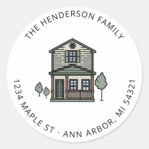 We've Moved Change of Address Moving Announcement Classic Round Sticker