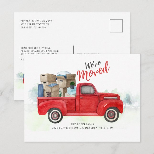 We've Moved Change of Address Moving Announcement Postcard (Front/Back)
